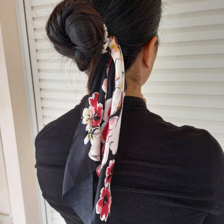 Kallirroi.gr - Χειροποίητο κόσμημα ( φο μπιζού / faux bijoux ) kallirroi.gr Scrunchie μαλλιών με κορδέλα satin