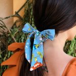 Kallirroi.gr - Χειροποίητο κόσμημα ( φο μπιζού / faux bijoux ) kallirroi.gr Scrunchie μαλλιών με κορδέλα μουσελίνα