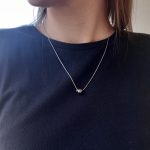 Kallirroi.gr - Χειροποίητο κόσμημα ( φο μπιζού / faux bijoux ) kallirroi.gr DELVA – Κολιέ ατσάλινο με μαύρο μαργαριτάρι