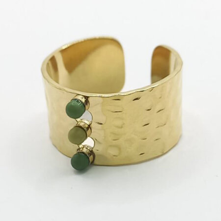 DEKELA jewels kallirroi gr faux bijoux γυναικεία χειροποίητα κοσμήματα δαχτυλίδι εντυπωσιακό ατσάλινο χρυσό χρώμα φο μπιζού καλλιθέα