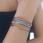 Kallirroi.gr - Χειροποίητο κόσμημα ( φο μπιζού / faux bijoux ) kallirroi.gr AGLAONIKI – Set βραχιόλια χειροπέδες χεριού ατσάλινα