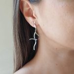 Kallirroi.gr - Χειροποίητο κόσμημα ( φο μπιζού / faux bijoux ) kallirroi.gr AMANDA – Σκουλαρίκια ατσάλινα ασημί χρώματος