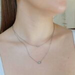 Kallirroi.gr - Χειροποίητο κόσμημα ( φο μπιζού / faux bijoux ) kallirroi.gr VERINI – Κολιέ ατσάλινο ασημί χρώματος διπλής σειράς