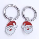 Kallirroi.gr - Χειροποίητο κόσμημα ( φο μπιζού / faux bijoux ) kallirroi.gr XMAS9 – Σκουλαρίκια ατσάλινα Άγιος Βασίλης ασημί χρώματος